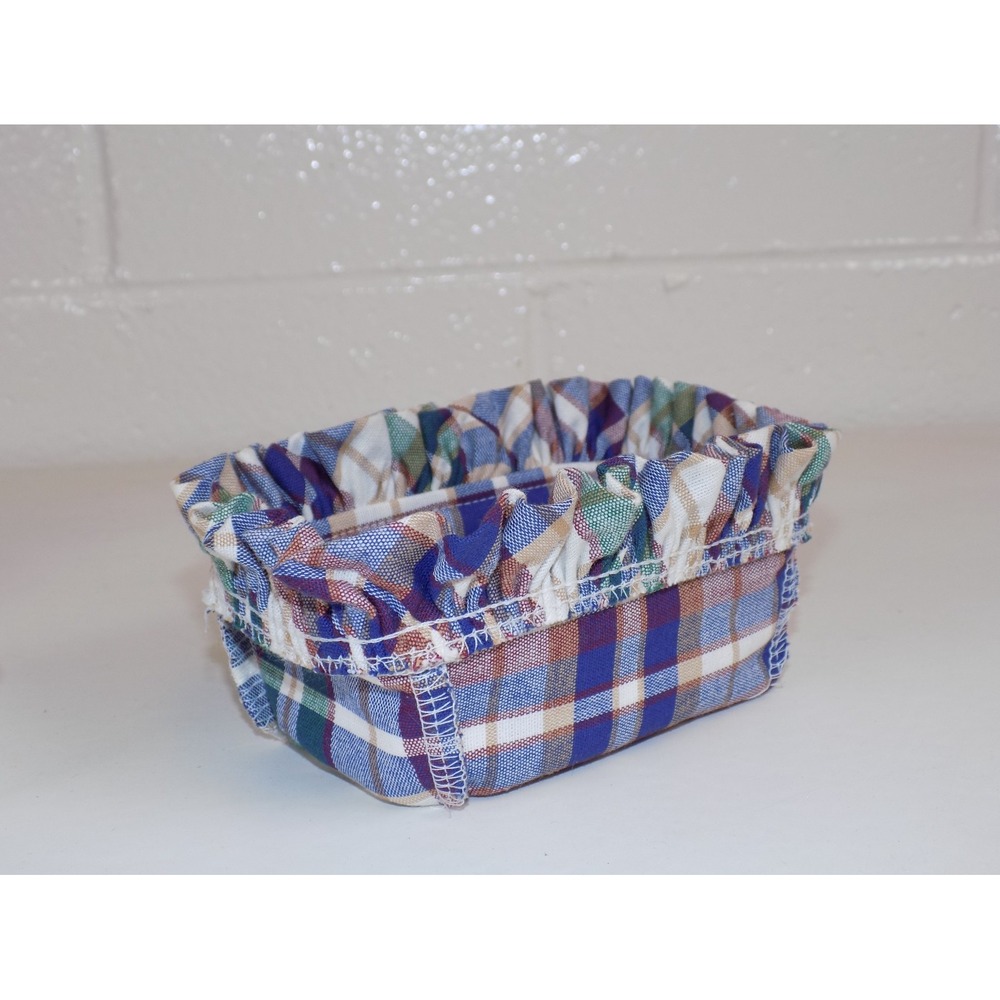 Parsley Booking Basket w/ Plaid Liner Protector & Card 2000 Longaberger Vintage - Picture 16 of 16